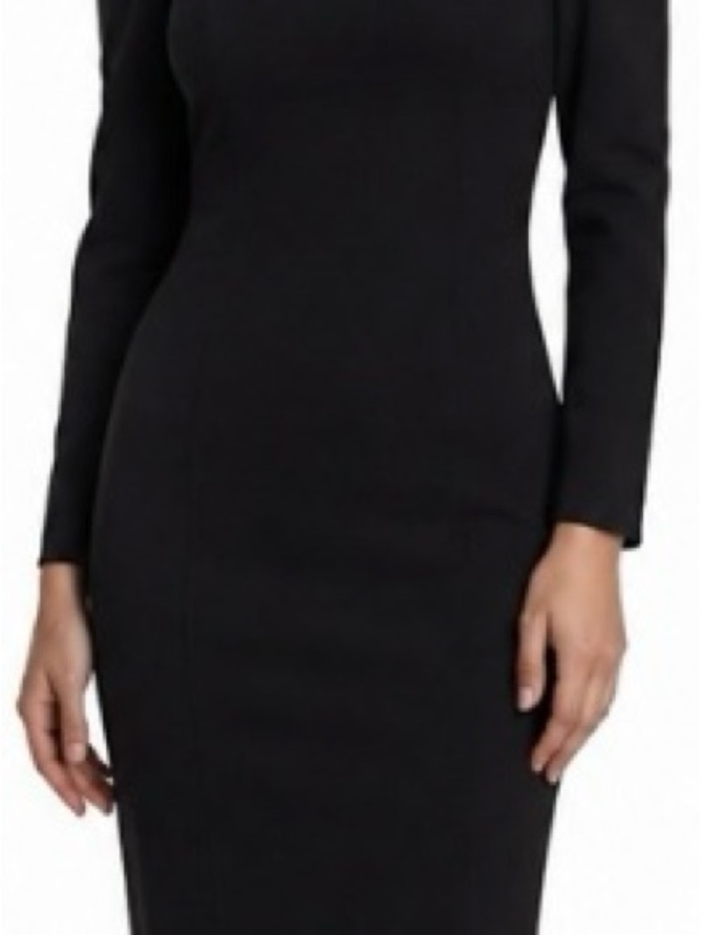 Rachel Parcell Black Long Sleeve Sheath Dress